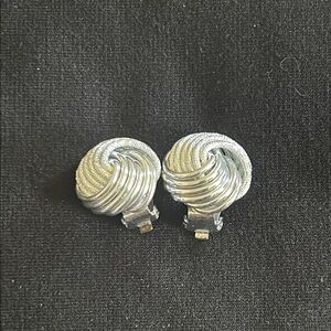 Vintage Silver Knot Earrings